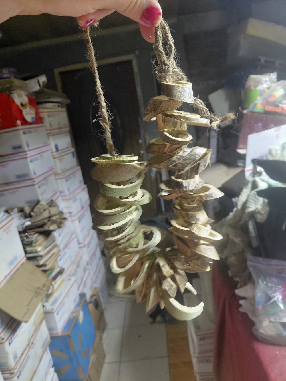 handmade string bamboo necklace or garland